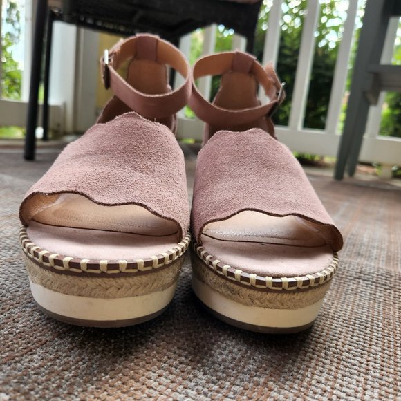 Crown Vintage Daffodil Suede Wedge Sandals - Picture 4 of 7